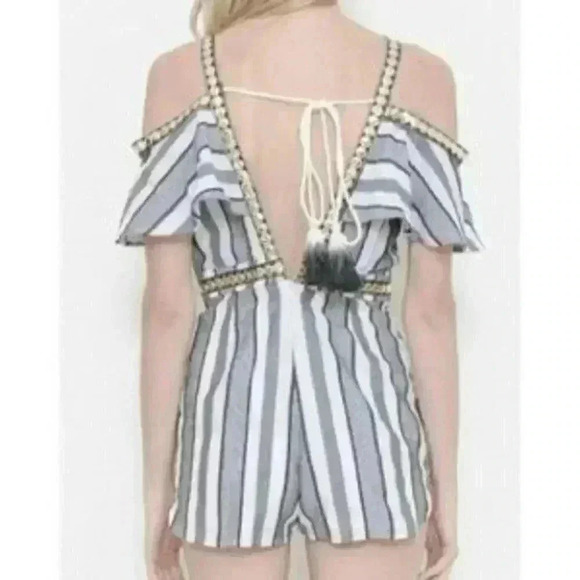 BOHO sTRIPED ROMPER - Picture 4 of 4